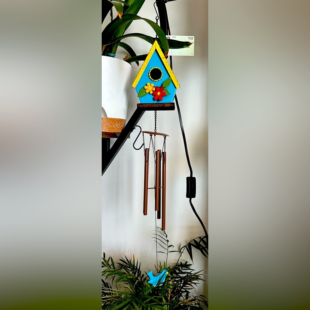 Colorful Birdhouse Wind Chime